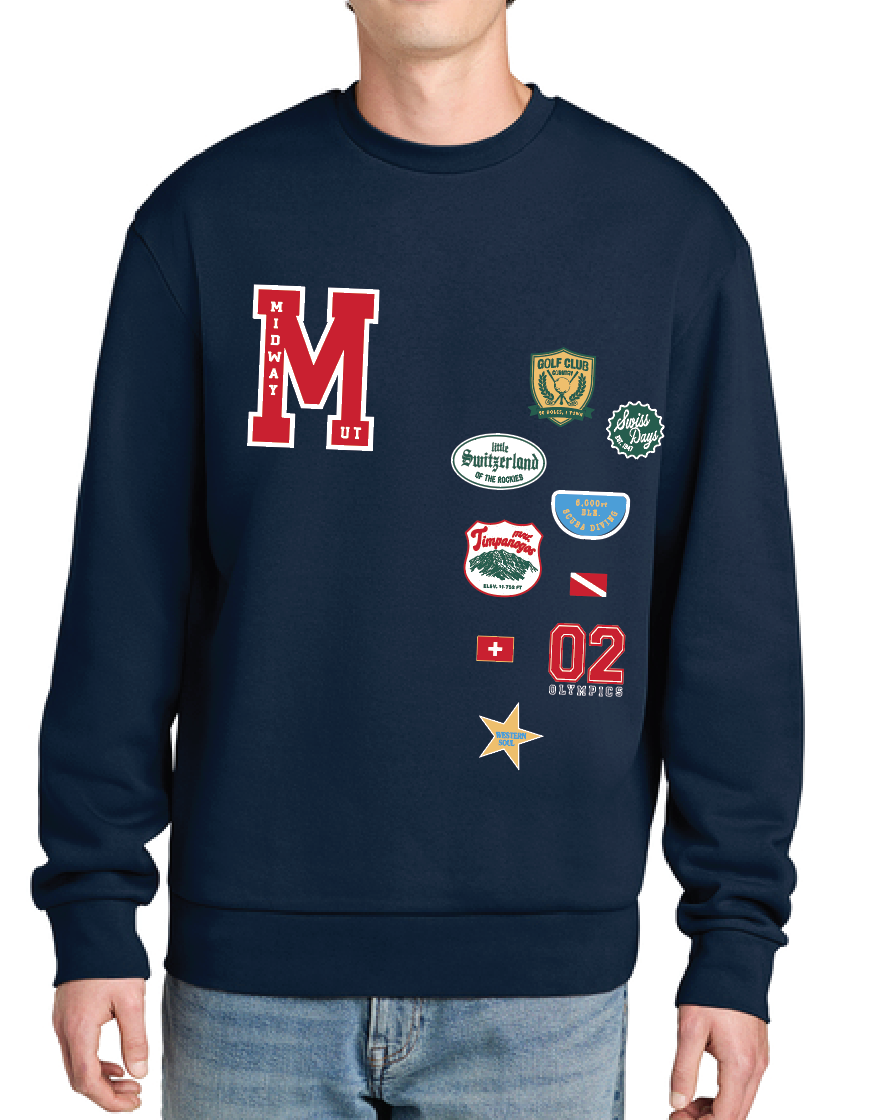 Midway Patches Navy Fleece Crew