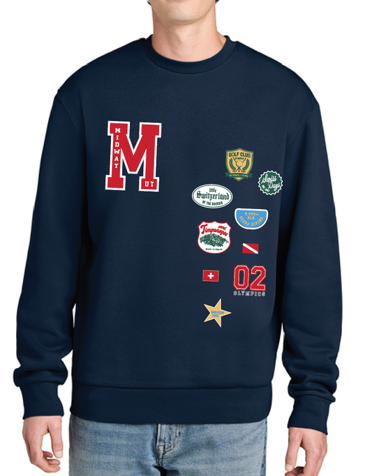 Midway Patches Navy Fleece Crew
