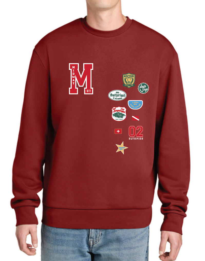 Midway Patches Red Fleece Crew