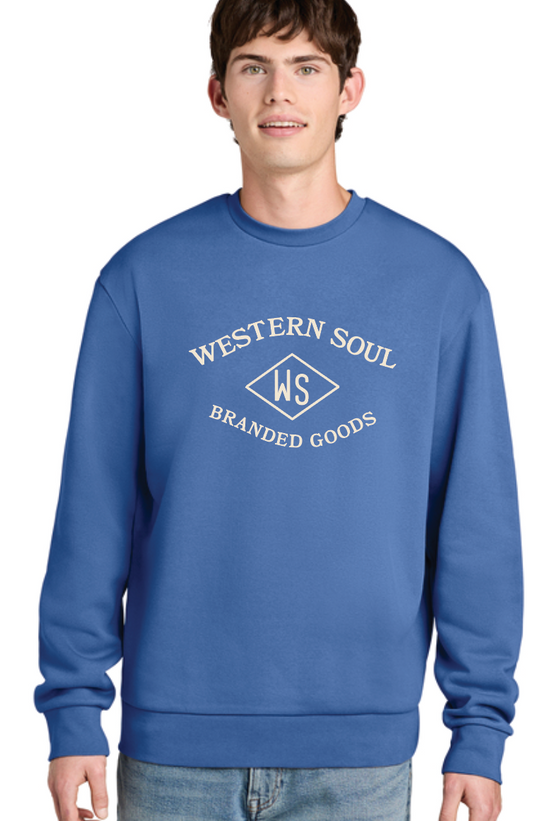 Western Diamond Blue Fleece Crew