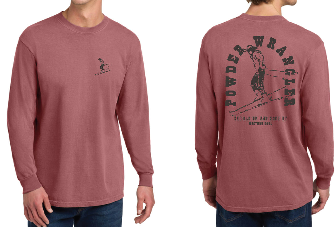 Powder Wrangler Red Long Sleeve