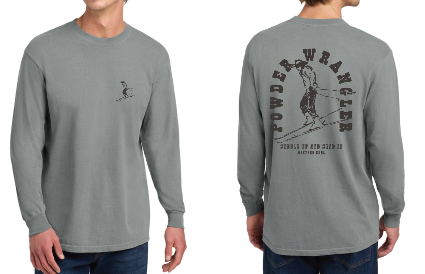 Powder Wrangler Grey Long Sleeve