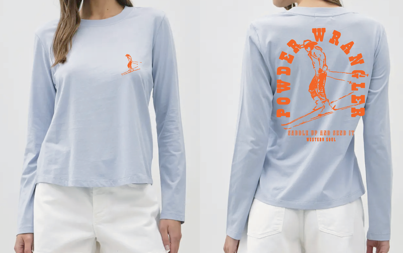 Powder Wrangler Women's Blue Long Sleeve