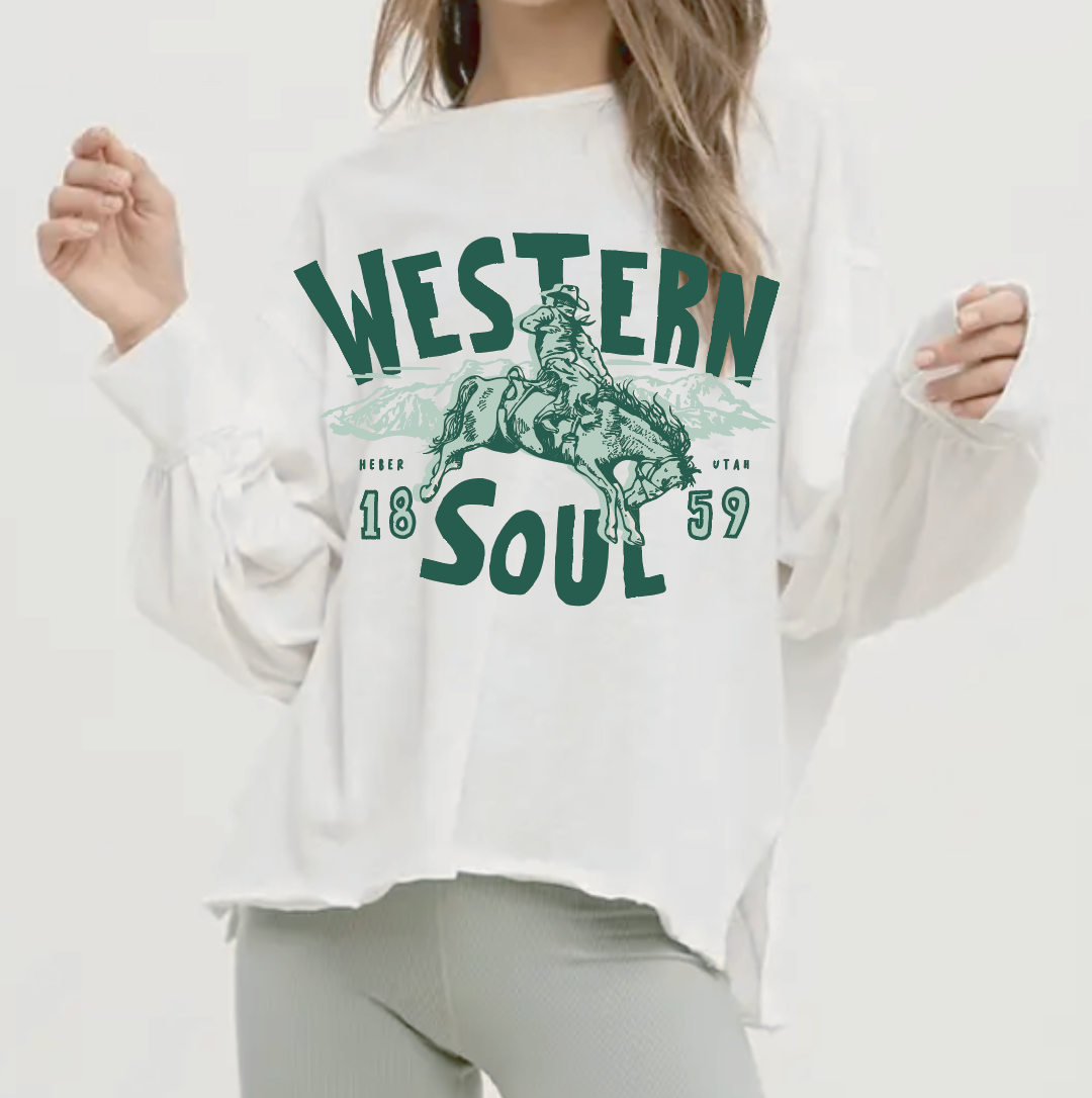 Timp Cowboy White Long Sleeve