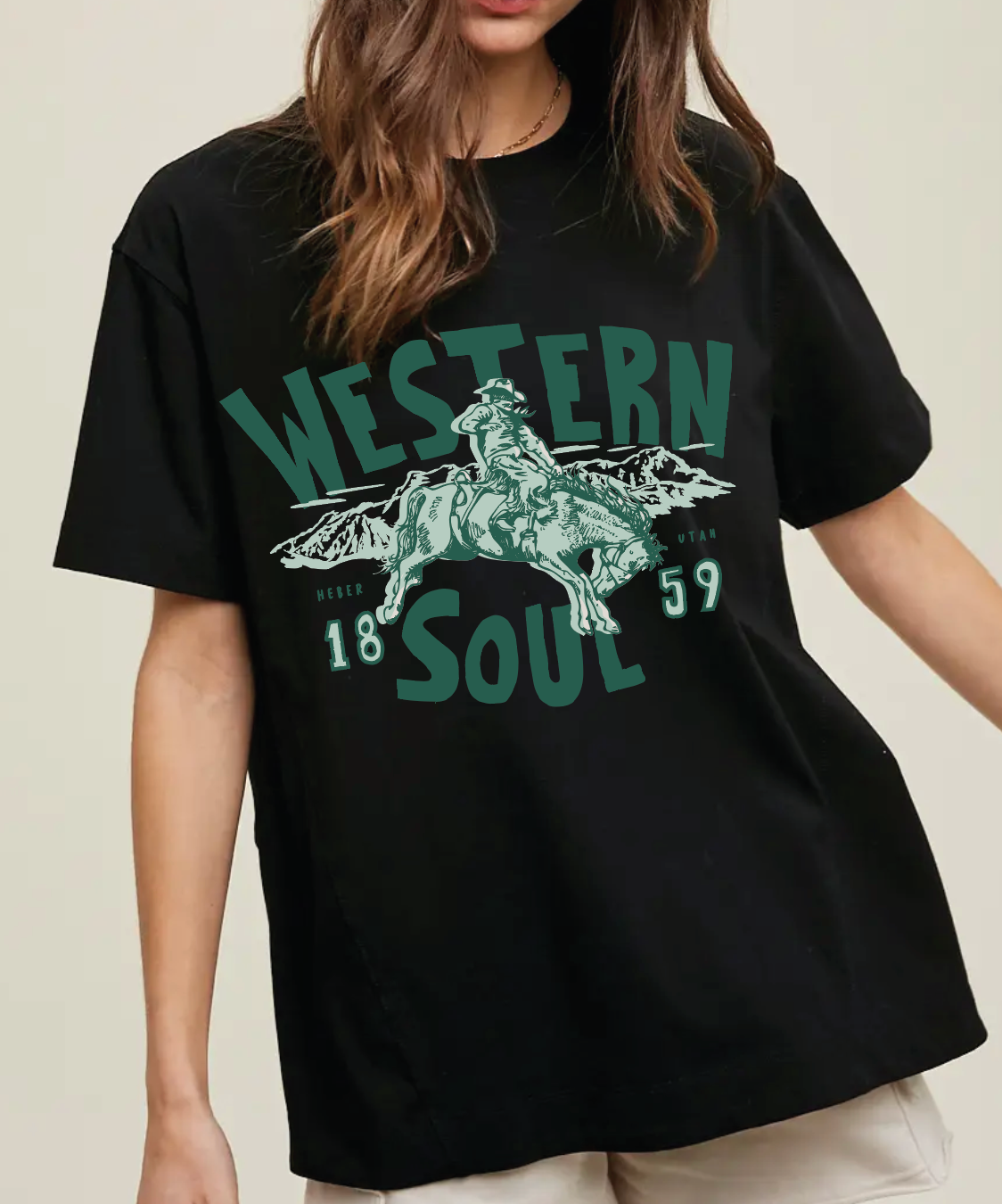 Timp Cowboy Black Slit Side Tee