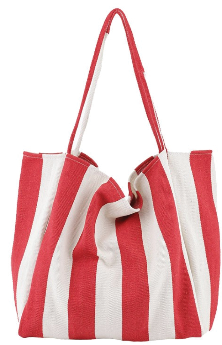 Thick Red Stripe Bag