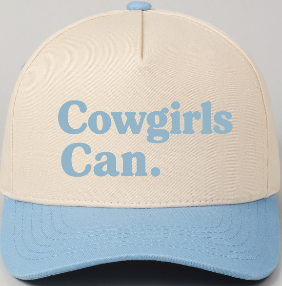 Blue YOUTH Cowgirls Can Hat
