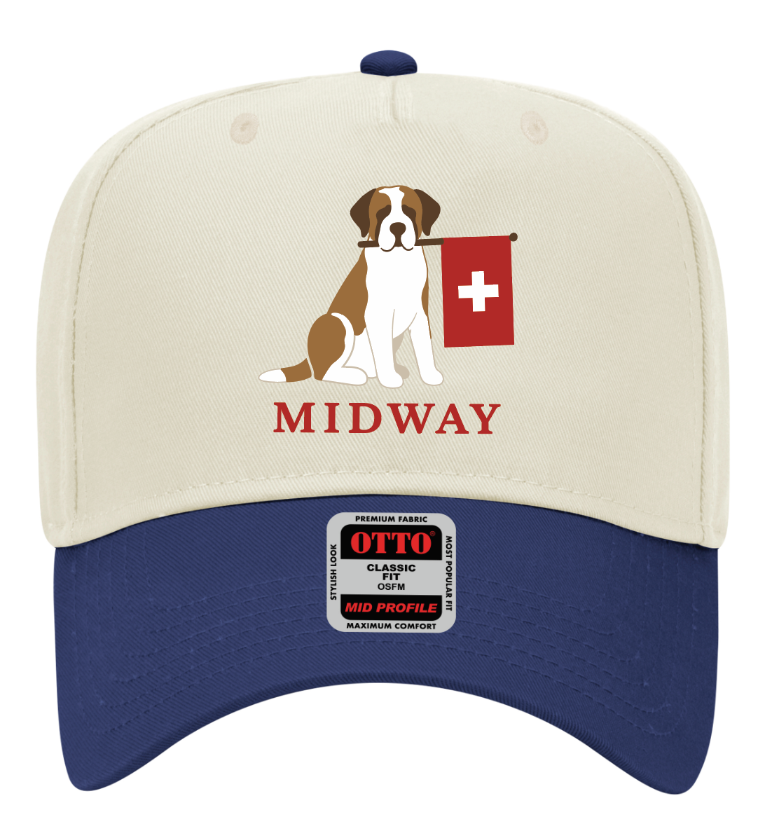 Natural/Navy Dog Hat