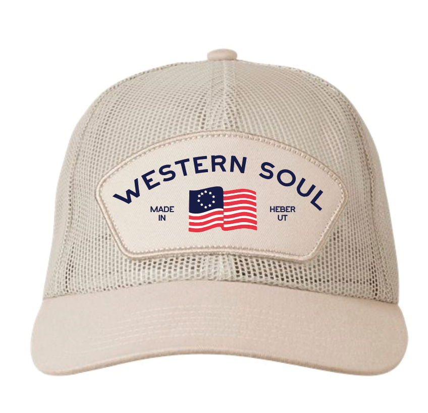 Mesh Patch Cream Hat